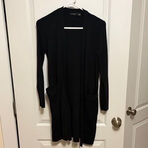 Lauren Ralph Lauren Black Ribbed Cardigan